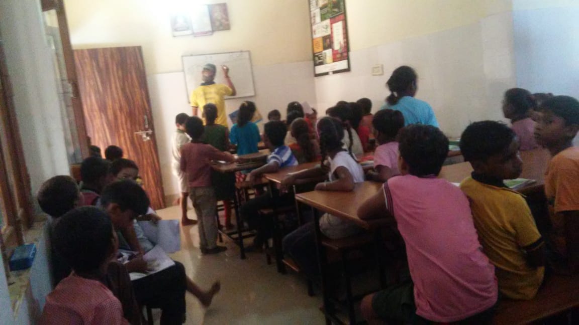 class in library